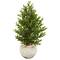 3ft. Olive Cone Topiary Tree in Sand Stone Planter